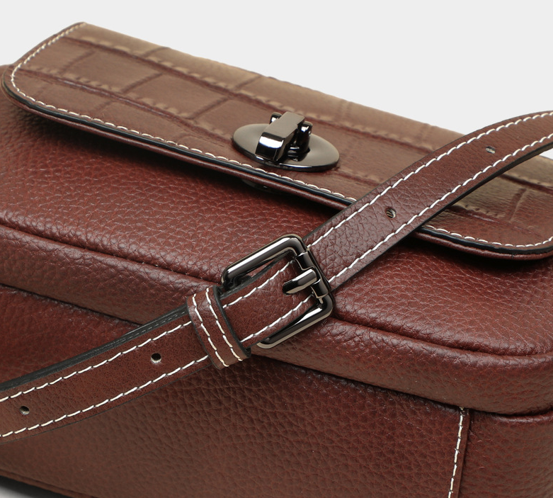 Verona Croc-Embossed Leather Crossbody