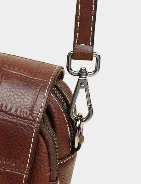 Verona Croc-Embossed Leather Crossbody