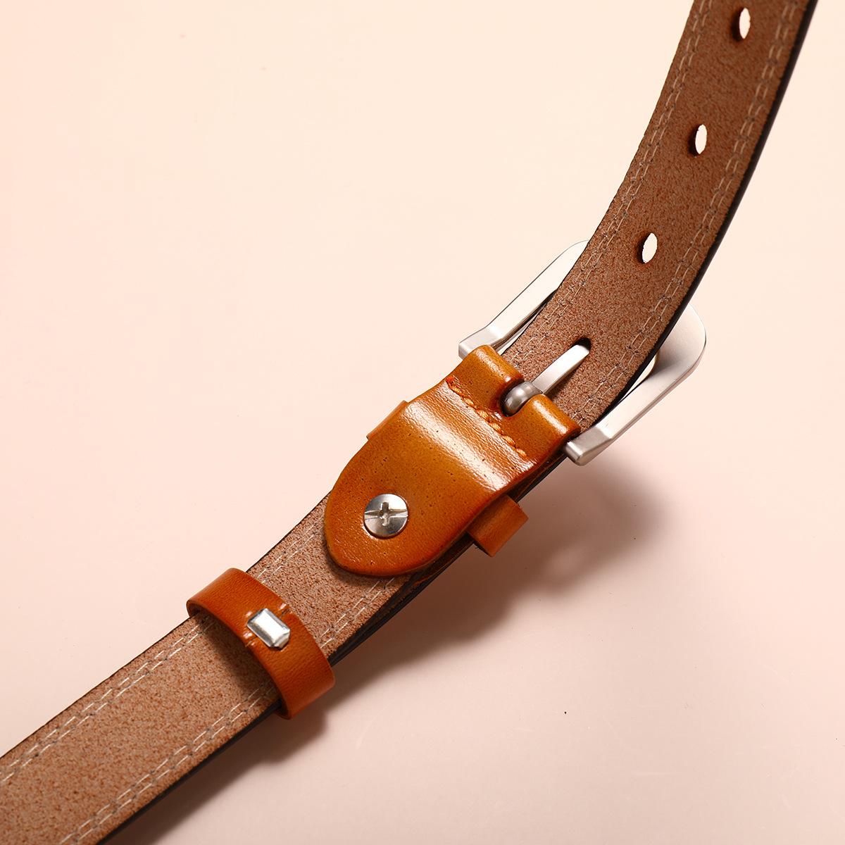 Aveline Classic Stitch Leather Belt