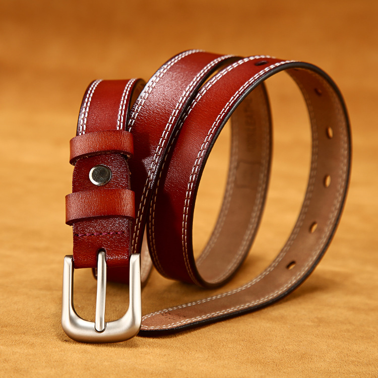 Aveline Classic Stitch Leather Belt
