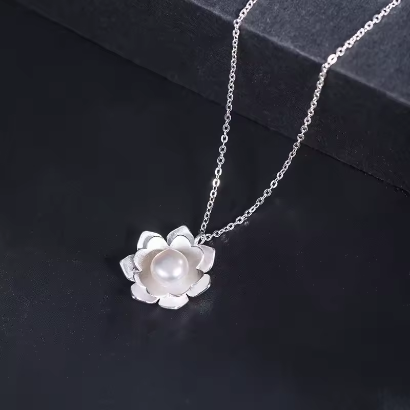 Lotus Pearl Necklace