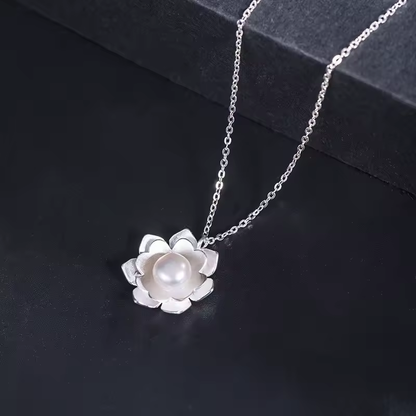 Lotus Pearl Necklace