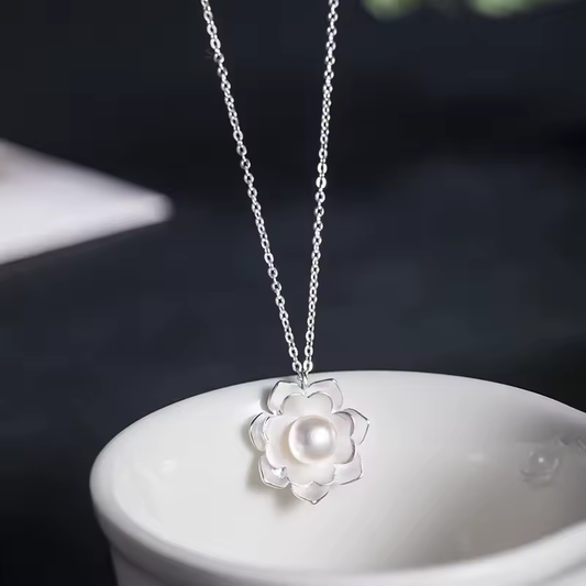 Lotus Pearl Necklace