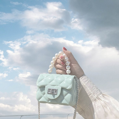 Petite Pearl Strap Quilted Crossbody