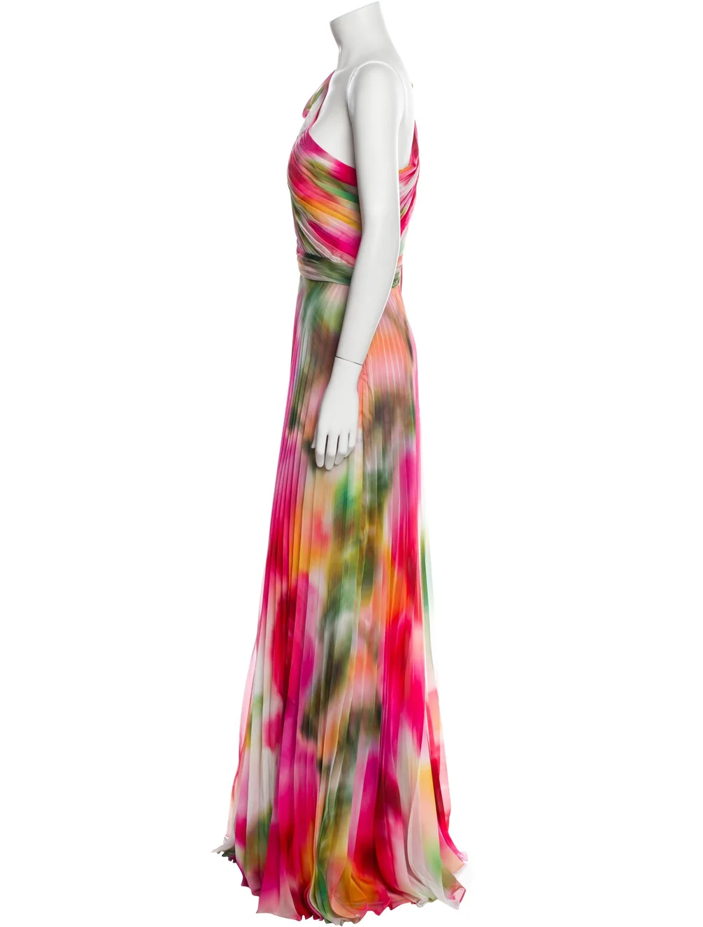 Aurora Bloom Pleated Gown