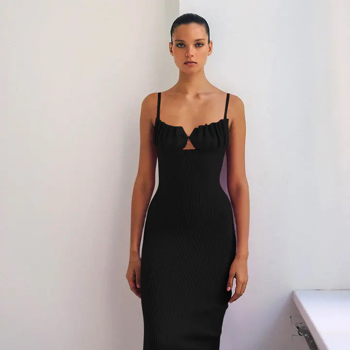 Aura Ruched Midi Dress