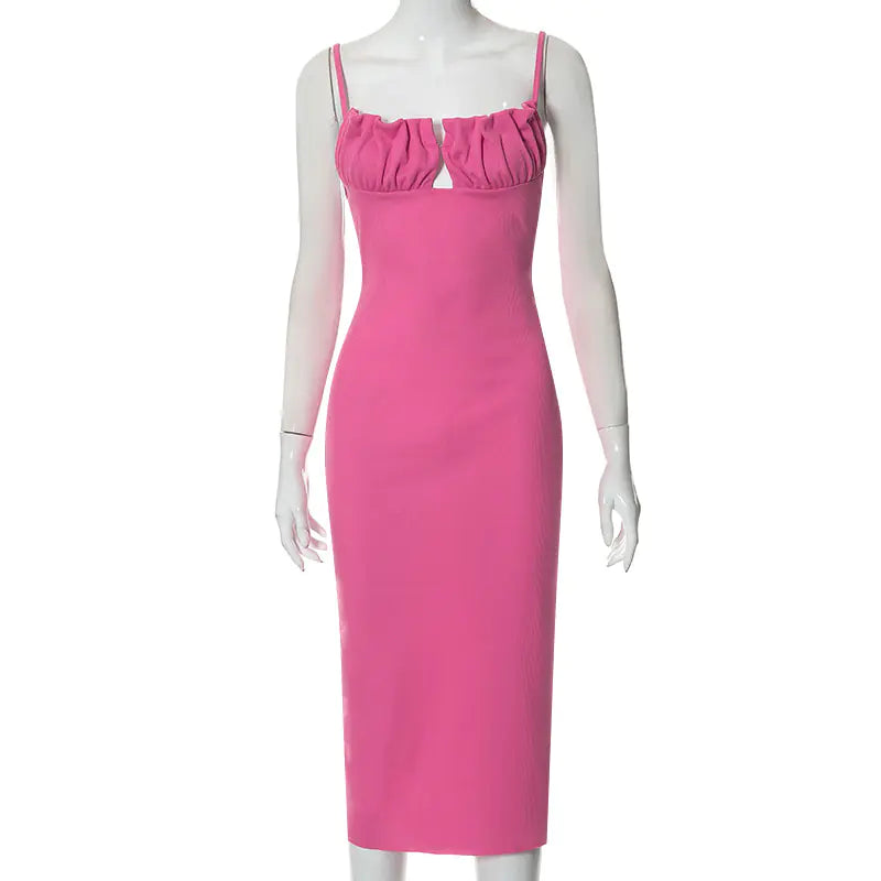 Aura Ruched Midi Dress