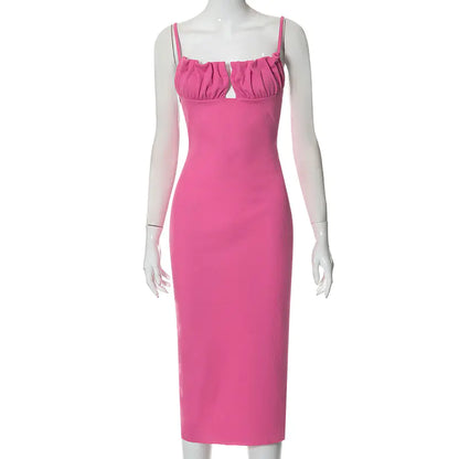 Aura Ruched Midi Dress