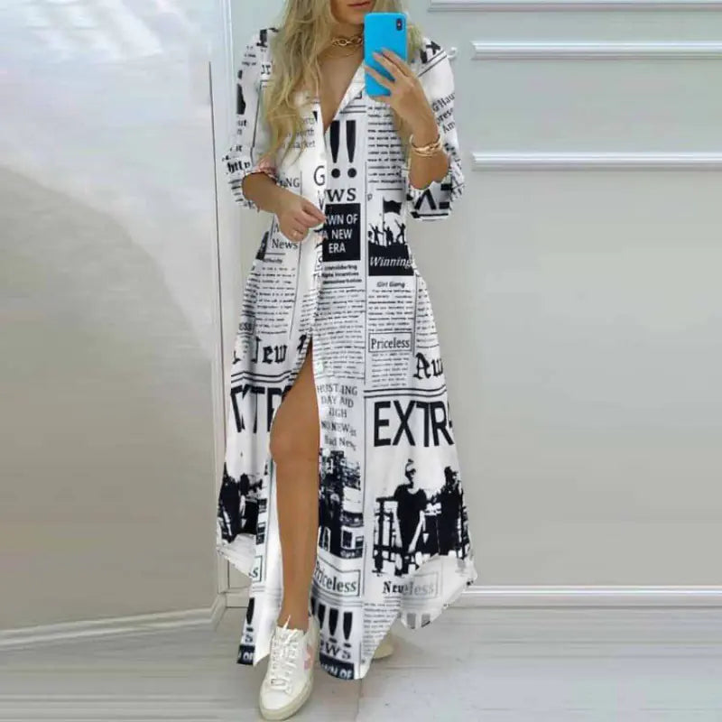 Spring Bloom Button Maxi Dress