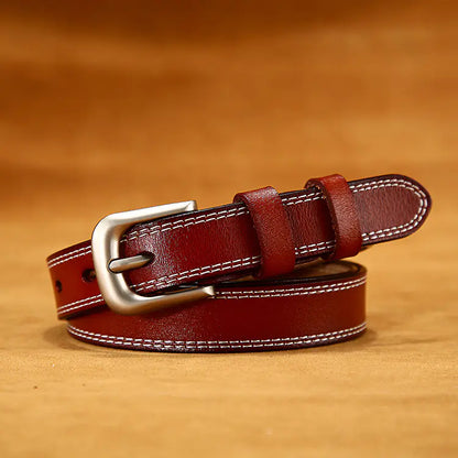 Aveline Classic Stitch Leather Belt