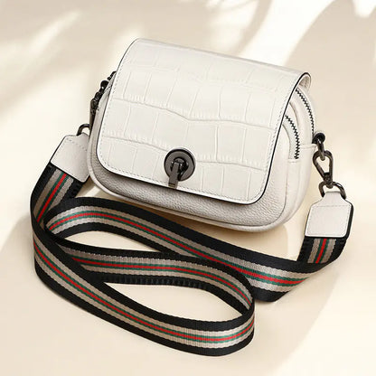 Verona Croc-Embossed Leather Crossbody