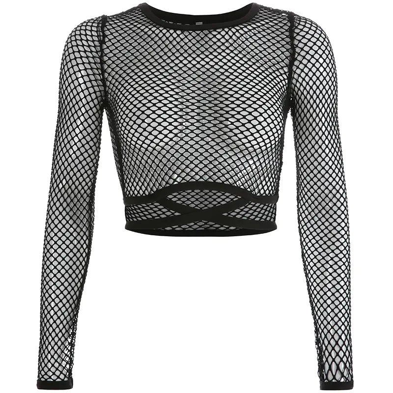Nightmesh Crop Top