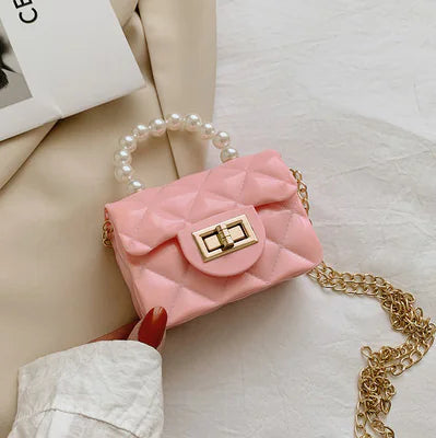 Petite Pearl Strap Quilted Crossbody