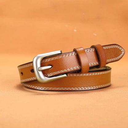 Aveline Classic Stitch Leather Belt