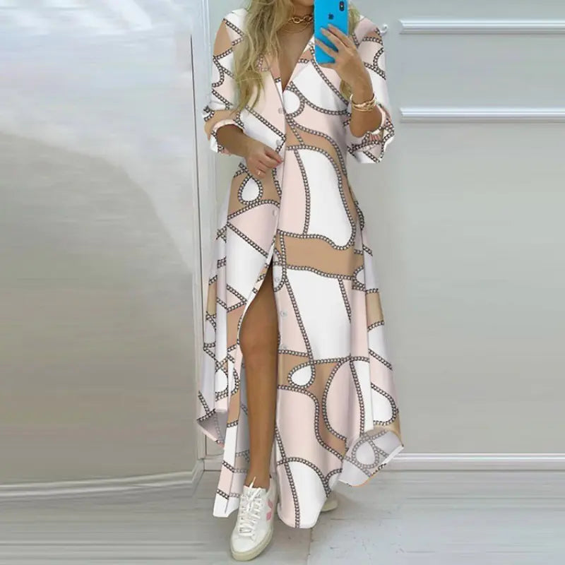 Spring Bloom Button Maxi Dress