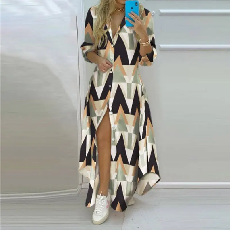 Spring Bloom Button Maxi Dress