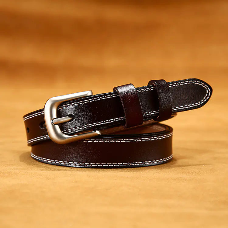 Aveline Classic Stitch Leather Belt
