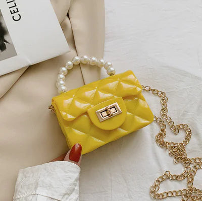 Petite Pearl Strap Quilted Crossbody